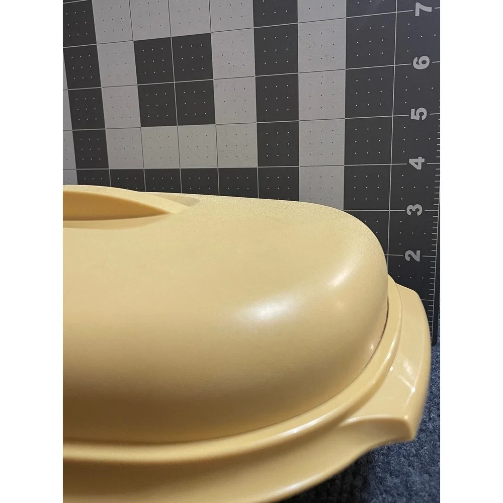Vintage Tupperware Microwave Steamer Harvest Gold 3 Piece Set 1273 1274 1275 USA
